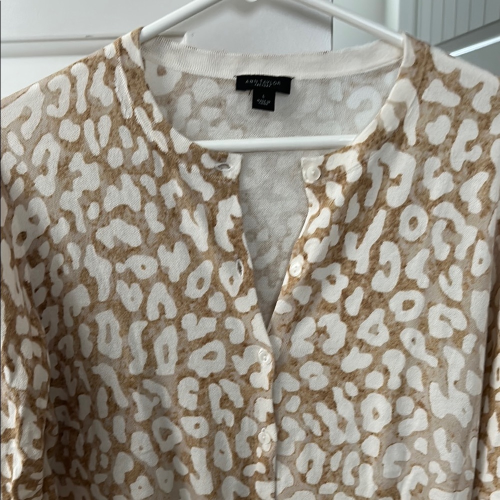 Animal Print Button-Up Top